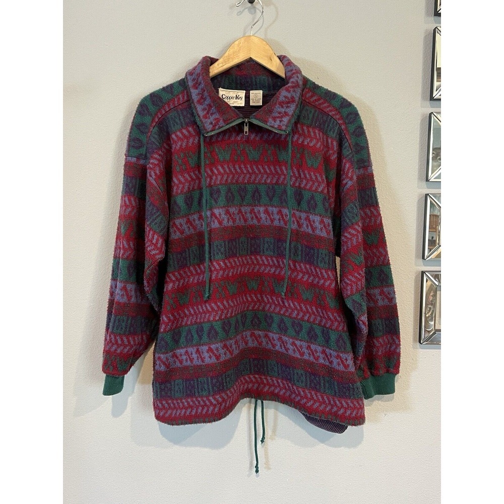 Vintage Copper Key‎ 90s Geometric Southwestern Sweater Womens Size Small